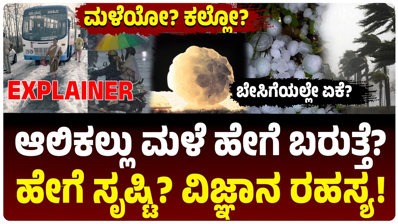 Explainer | ಆಲಿಕಲ್ಲು ಮಳೆ ಹೇಗೆ ಬರುತ್ತೆ? ಪ್ರಕೃತಿ ವಿಸ್ಮಯ? ಕರ್ನಾಟಕದಲ್ಲಿ ಏಕೆ? ಯುದ್ಧ ನಿಲ್ಲಿಸಿದ್ದ Hailstorm