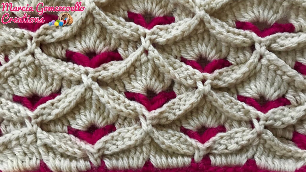 TEJIDOS A CROCHET: Puntada Mantaraya/ HOW TO CROCHET: Manta Ray