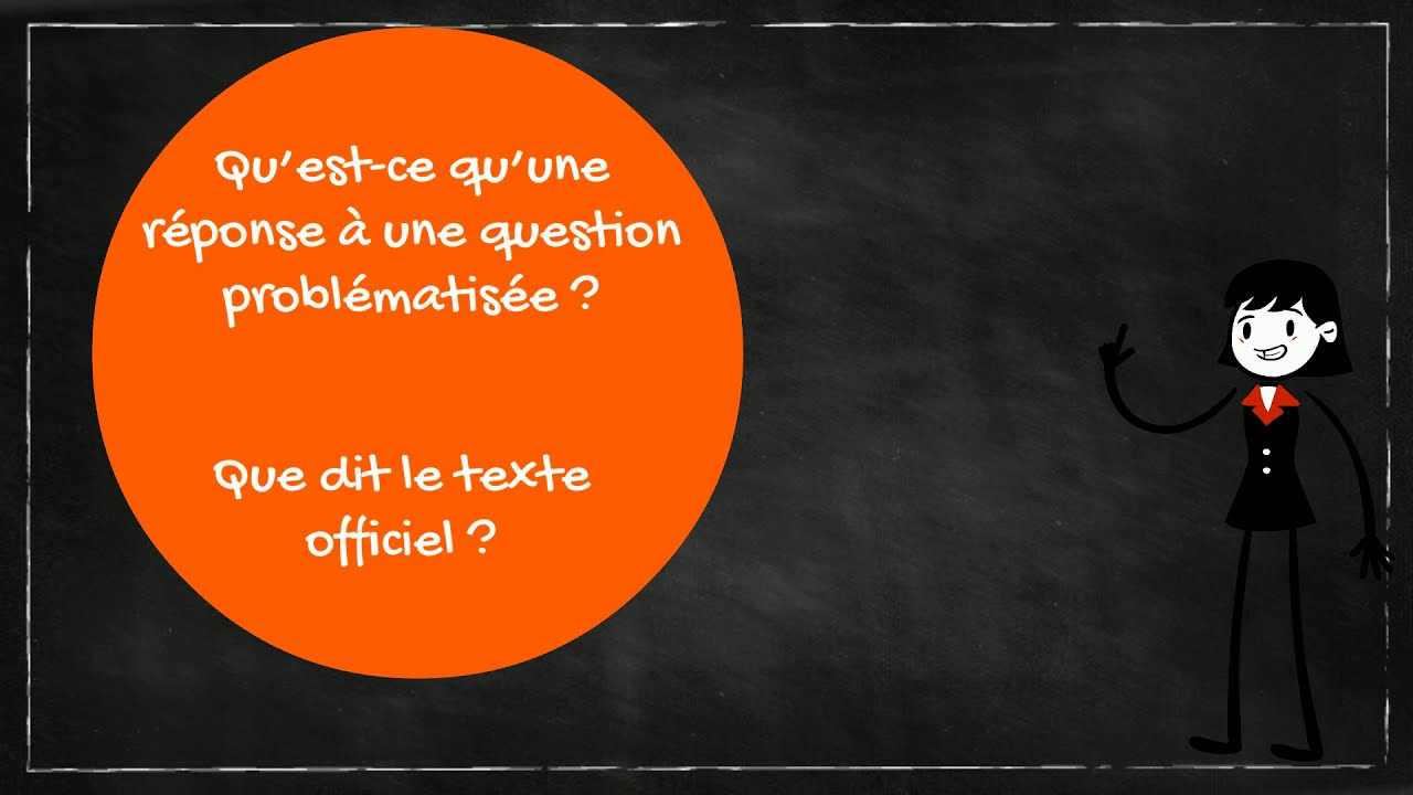 Réponse à une question problématisée MÉTHODOLOGIE