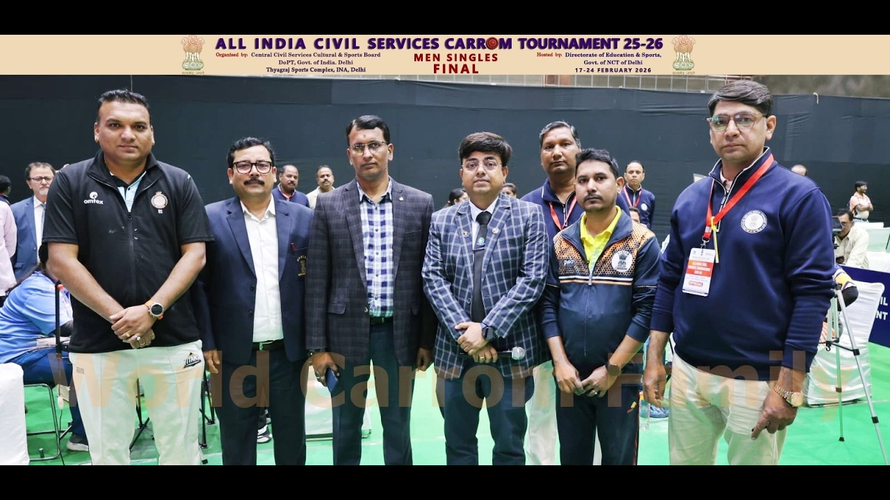 MEN SINGLES FINAL || AICS CARROM TOURNAMENT 2025-26, DELHI
