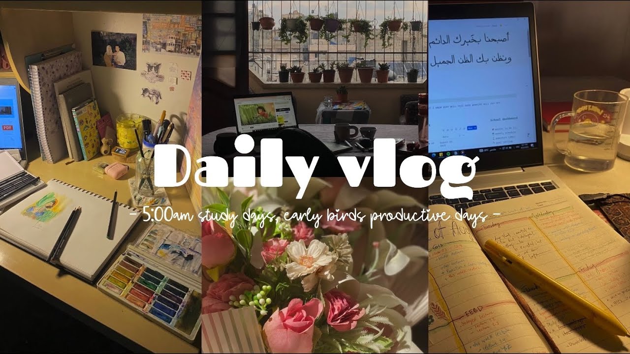 STUDY VLOG: architecture student, productive | ‎محاولات للتركيز في الدراسة رغم التحديات📚