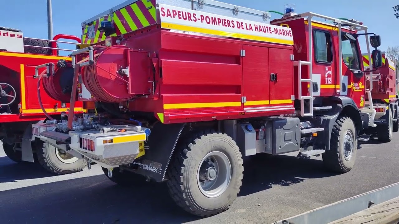 Colonne de renfort SDIS 68 ,67,52;SDMIS 69 FEU DE VÉGÉTATION MASSIF DES ASPRES