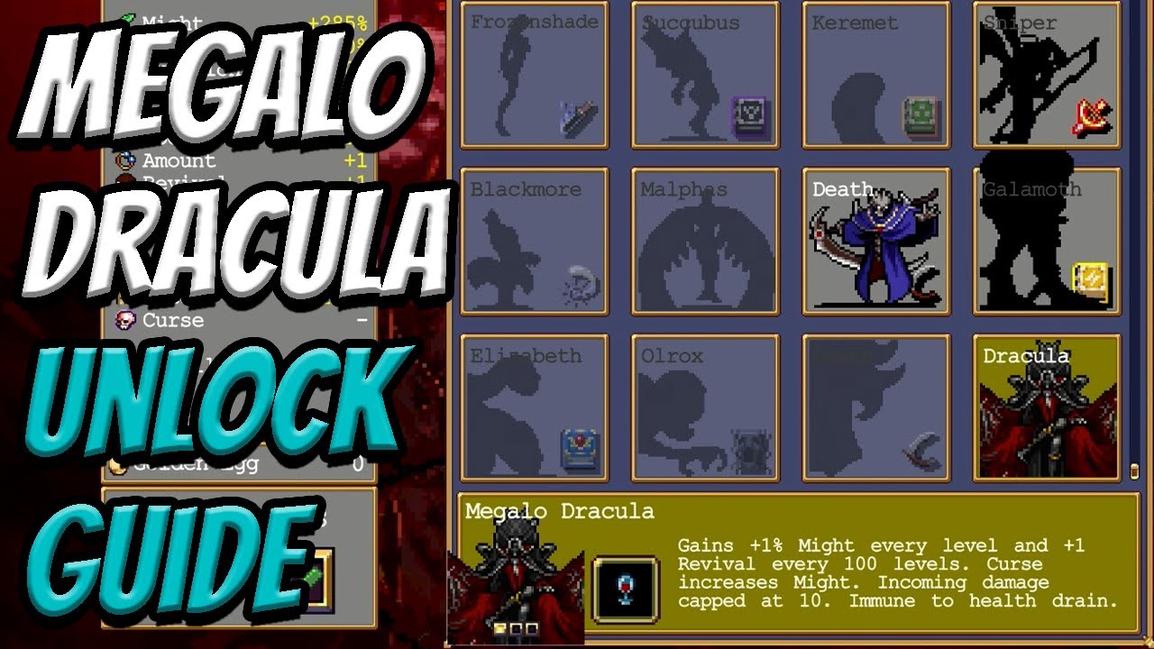 Megalo Dracula Secret Character Unlock Guide | Vampire Survivors Ode To Castlevania DLC
