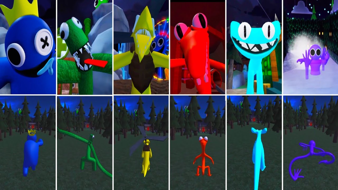 Rainbow Friends Chapter  2 All JUMPSCARES! ALL Monsters & Roleplay!