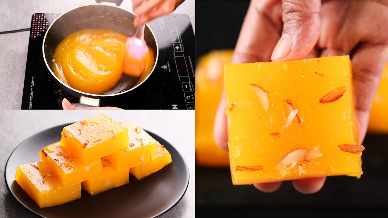 CUSTARD POWDER HALWA RECIPE | CUSTARD HALWA RECIPE | EGGLESS & WITHOUT OVEN