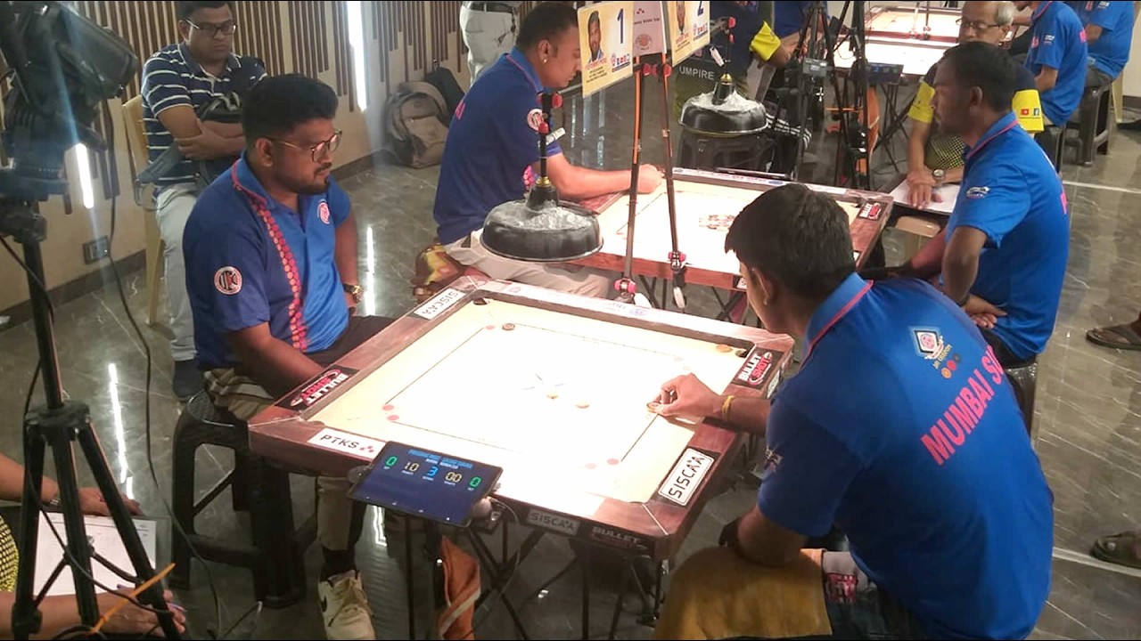 MCA Live Carrom : QF1 - Prashant More ( Mumbai ) vs Sajjad Shaikh ( Mumbai Suburban )