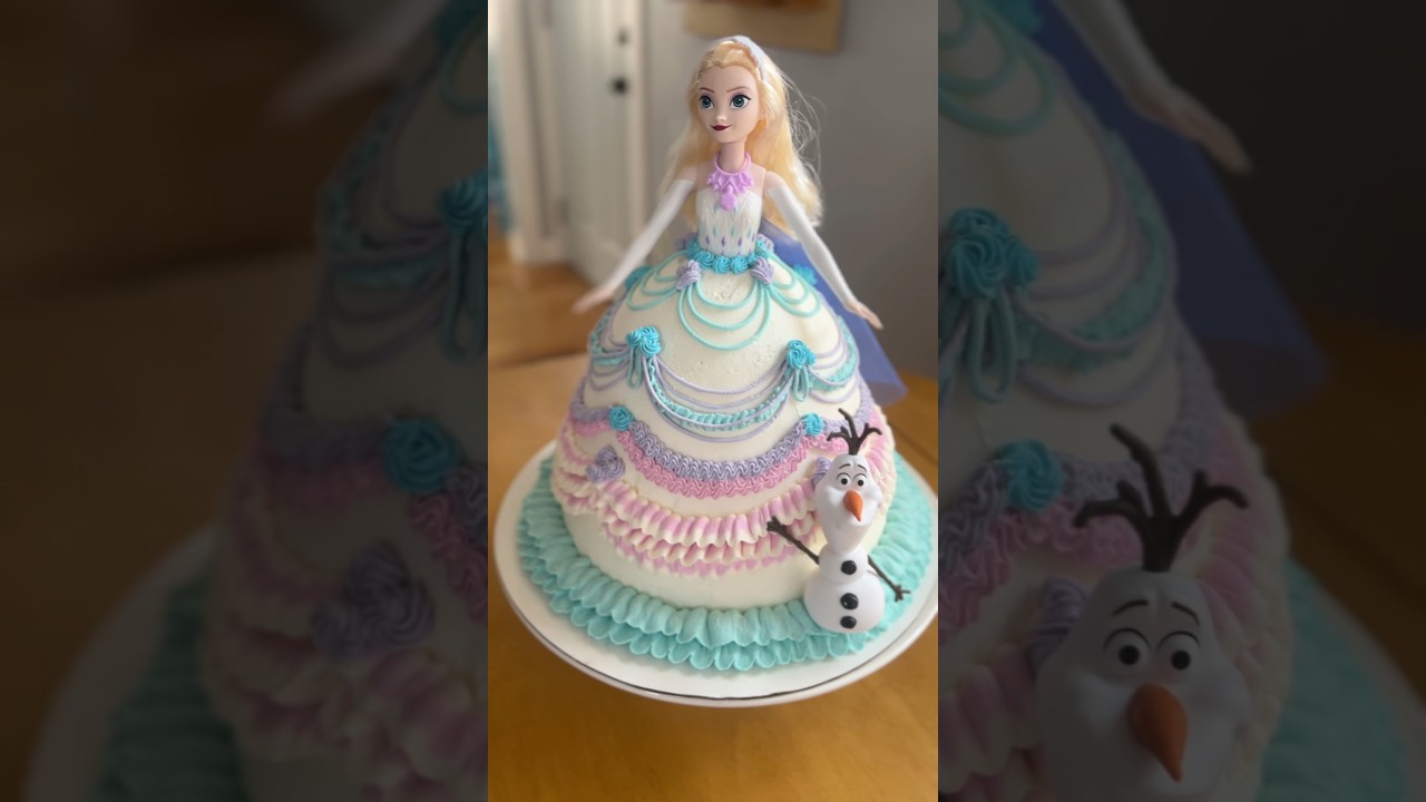 Making a vintage Elsa doll cake for my daughter! #cakedecorating #elsa #frozen #wilton #prettycakes