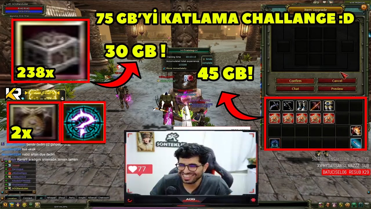 AOGofficial - (Pandora) 75 GB ile Old Draki Box, Draki Pendant ve Upgrade Yapıyor ! Knight Online