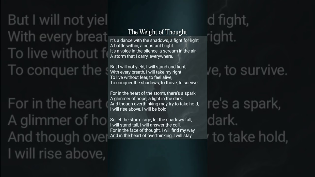 The Weight of Thought