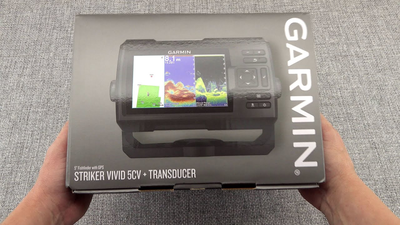 Garmin STRIKER Vivid 5cv with GT20-TM transducer Unboxing