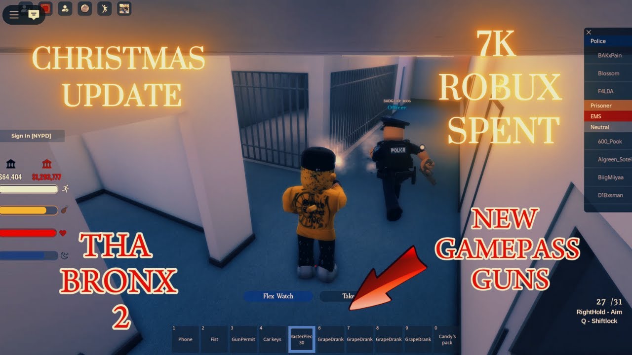 THA BRONX 2 CHRISTMAS UPDATE: I BOUGHT EVERY NEW GAMEPASS & SLID ON COPS W/ THE NEW SWITCH! (ROBLOX)