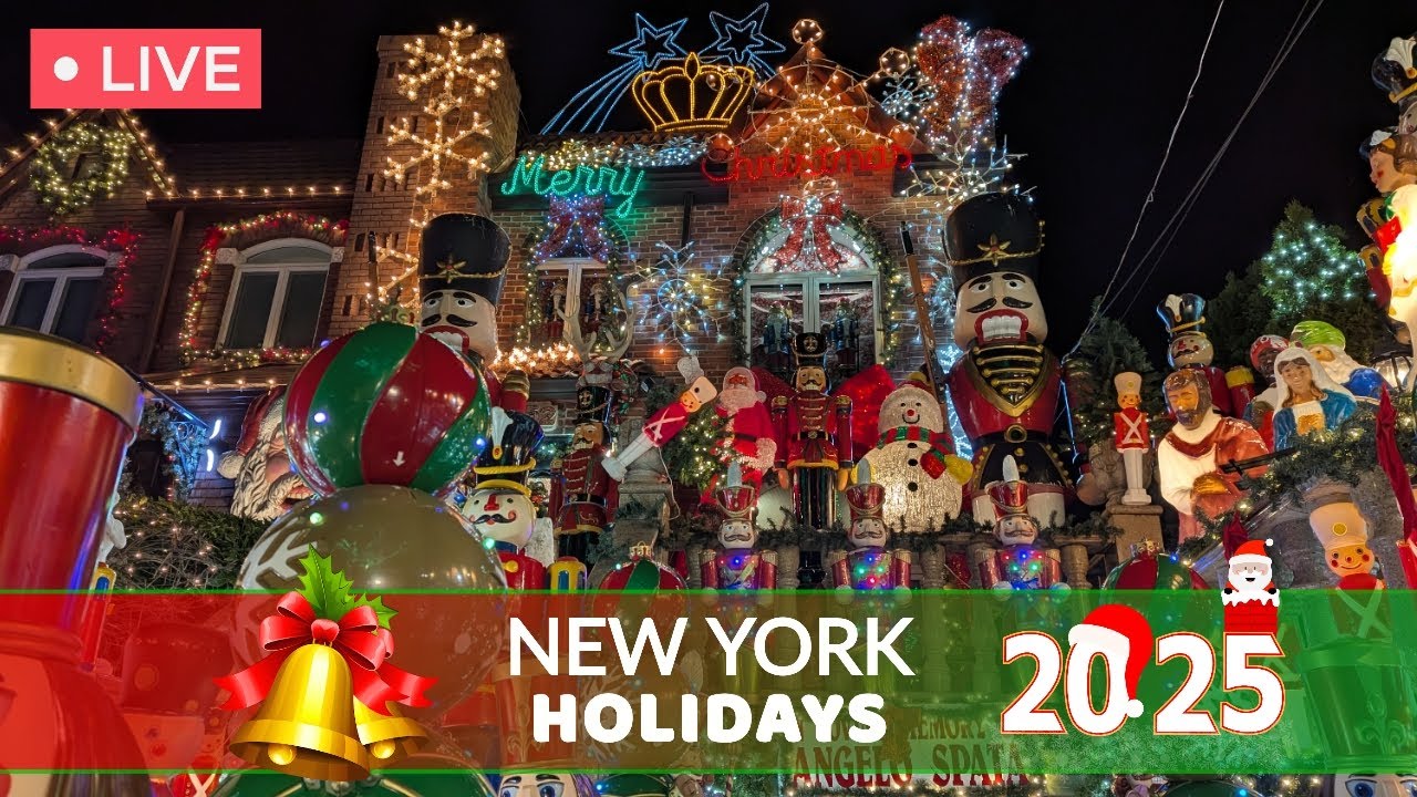 🔴 NYC LIVE | Christmas Holiday Houses of Dyker Heights, Brooklyn (12/22/2025) 🎄🎅