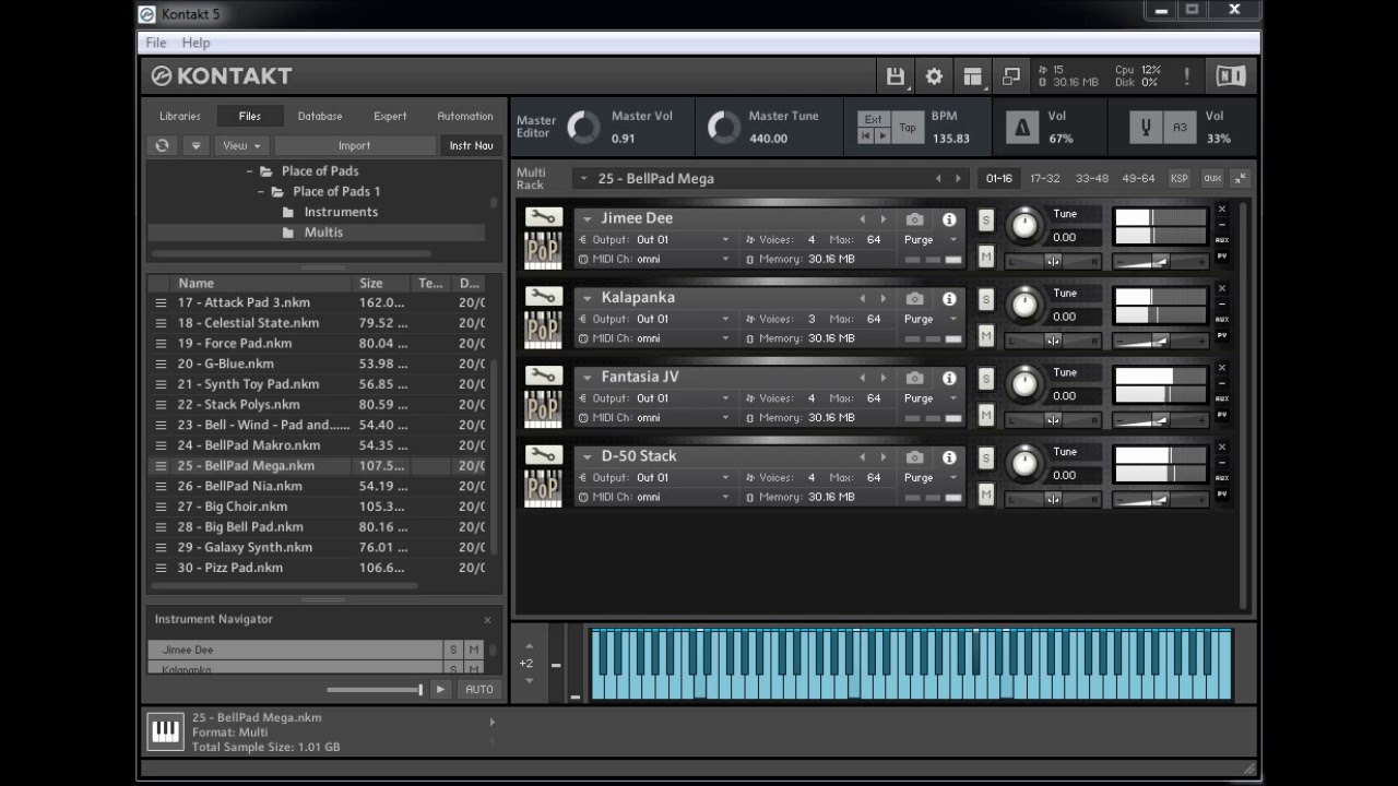 Levi Miranda - Place of Pads 1 - Multis - KONTAKT #kontakt #vsti #samples