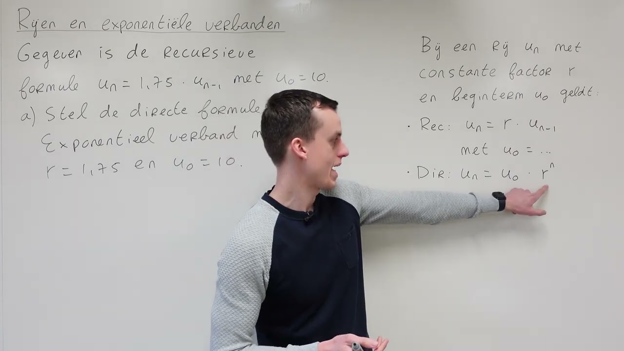 Rijen en exponentiële verbanden (VWO wiskunde C)