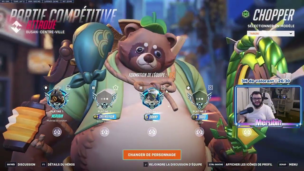[VOD] SoloQ ranked Tank (diamant) sur ow2 | Stream du 12 janvier 2026