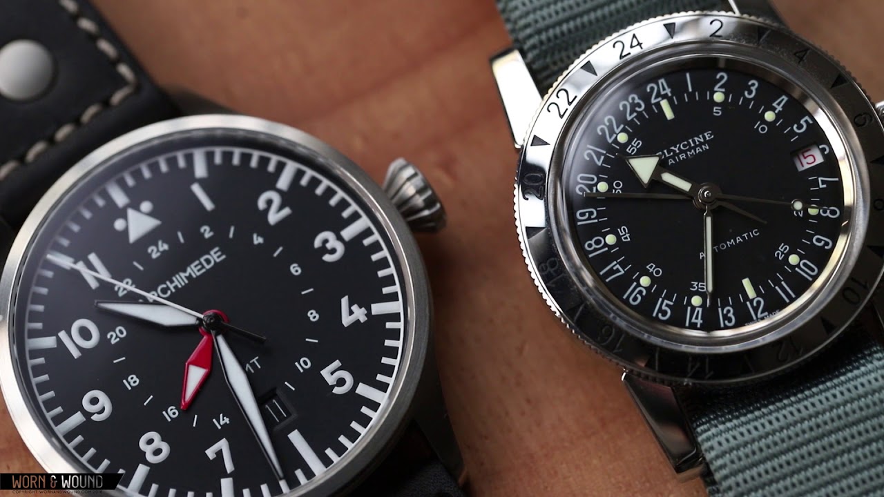 #WhichWatchWednesday: Archimede Pilot 42 GMT VS Glycine Airman No. 1