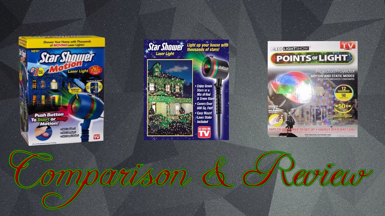 Star Shower vs Star Shower Motion  vs All Laser Lights Review and Comparison