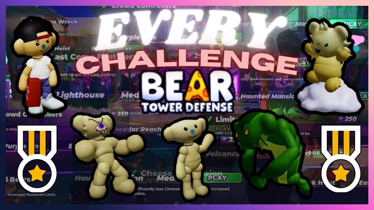EVERY CHALLENGE... DONE. | Bear TD Tutorial