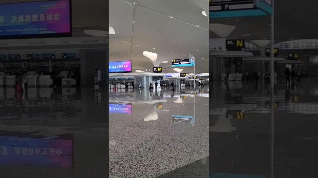 Departure Hall view  of Hangzhou Xiaoshan International Airport