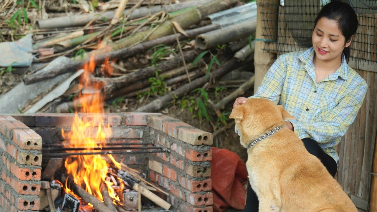 Linda builds a wood-burning stove, welcomes winter alone with her loyal dog