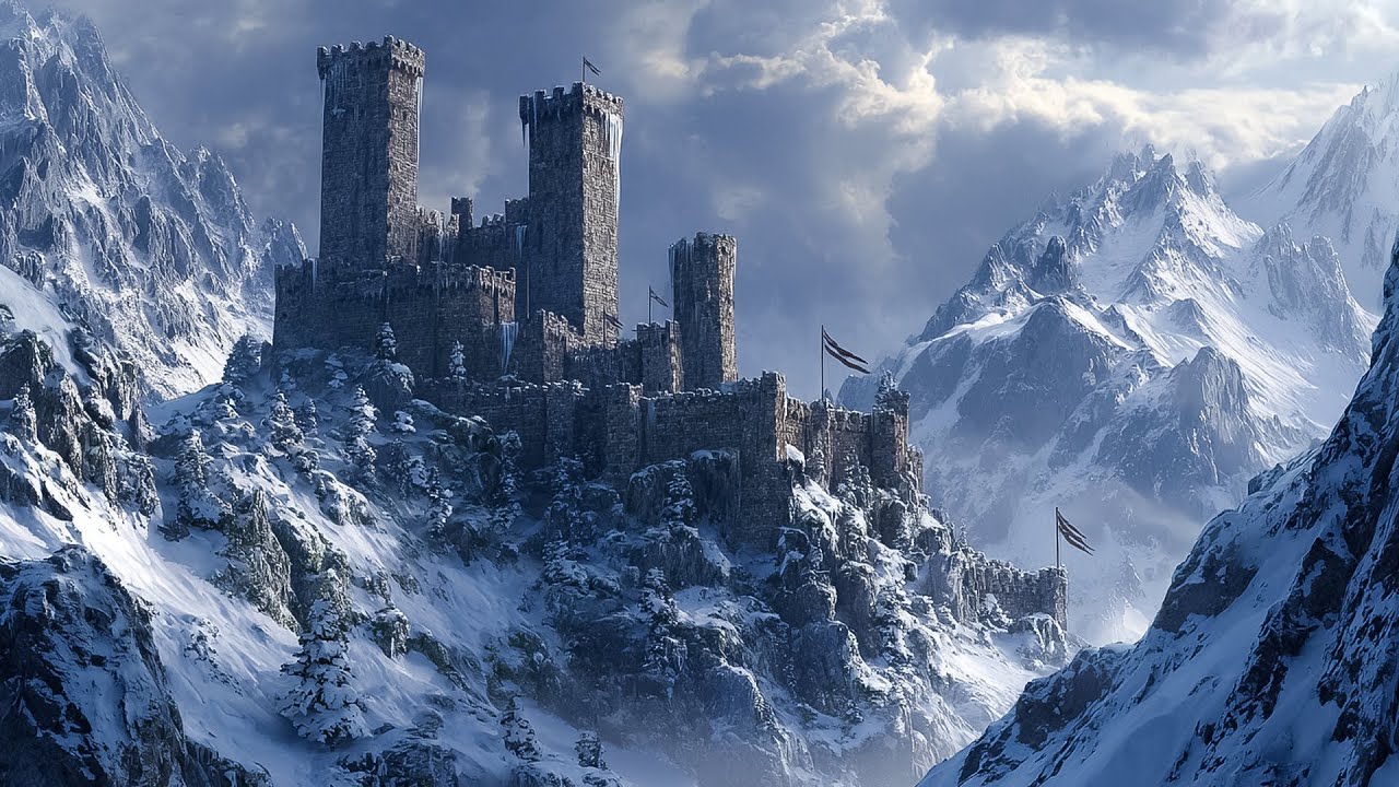 Quiet Medieval Winter Houses | Medieval Celtic Music for Focus & Calm