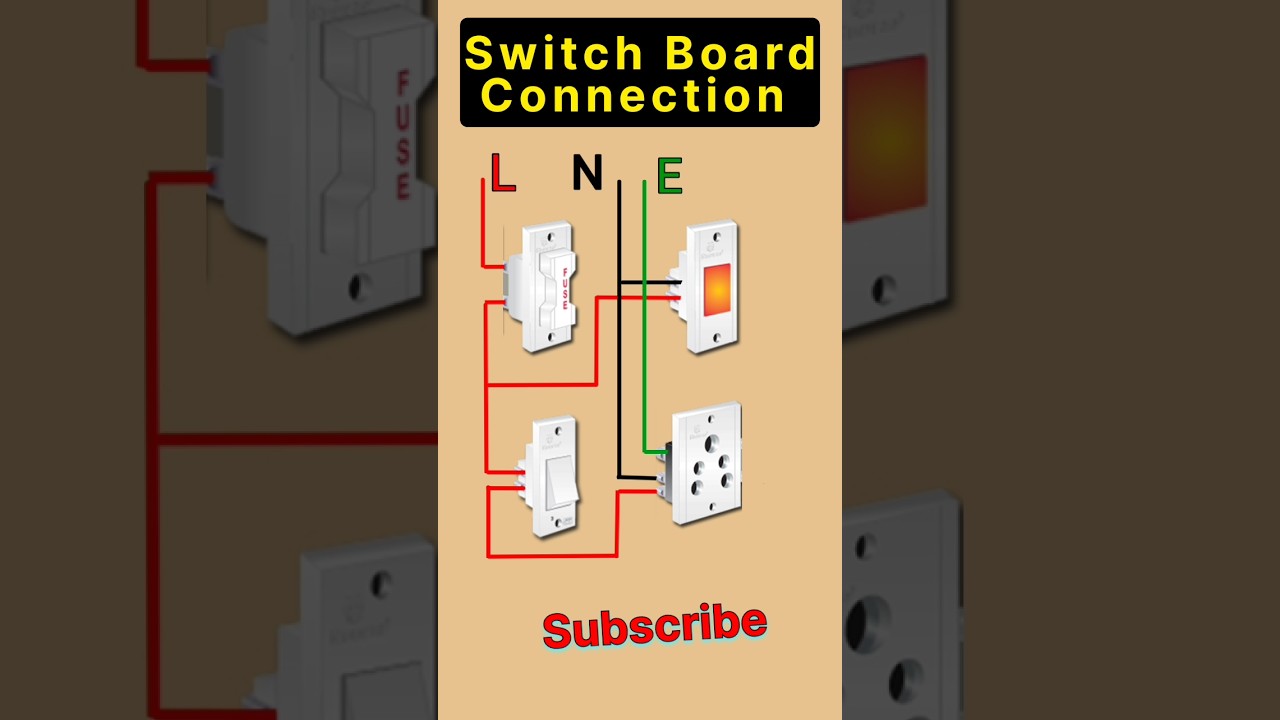 How To Switch Board Connection | Fuse | Indicator | Wiring | Shorts | ytshorts | viral