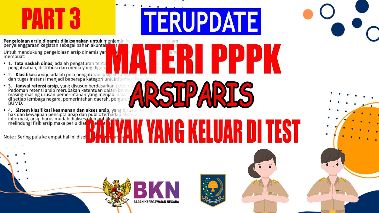 MATERI PPPK ARSIPARIS 2024 - LOLOS JADI ASN