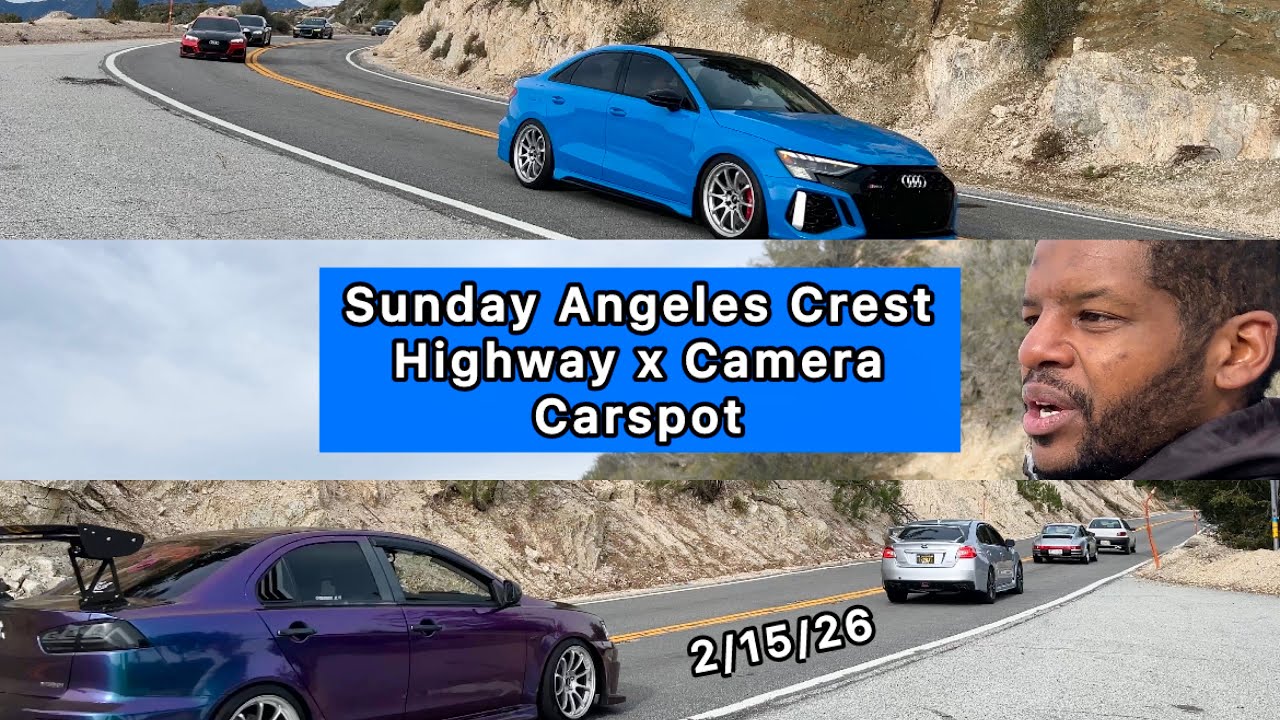 Sunday Angeles Crest Highway Car Spotting 2/15/26 - CoolCarsClub 