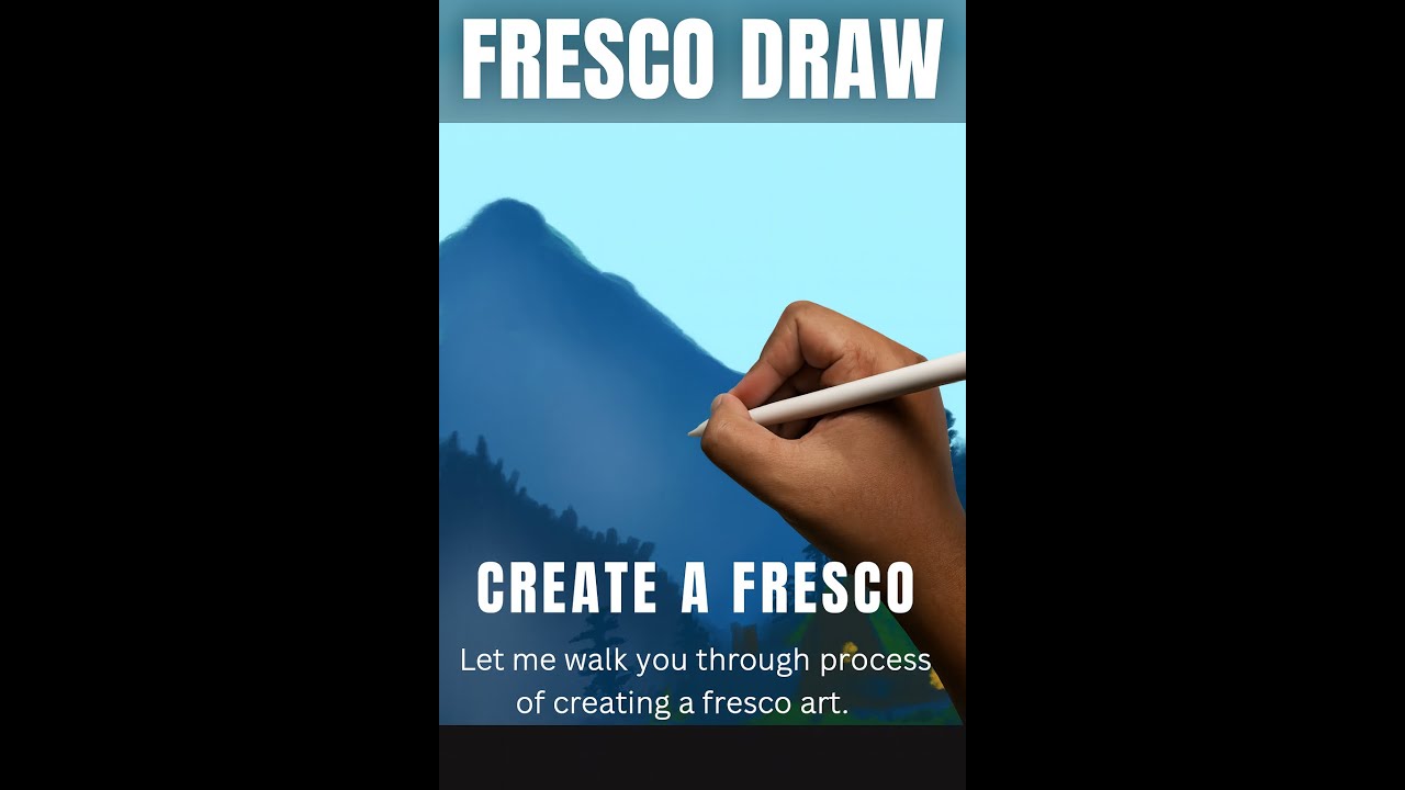 Drawing a Serene Mountain Cabin in Adobe Fresco  Twilight Landscape Art