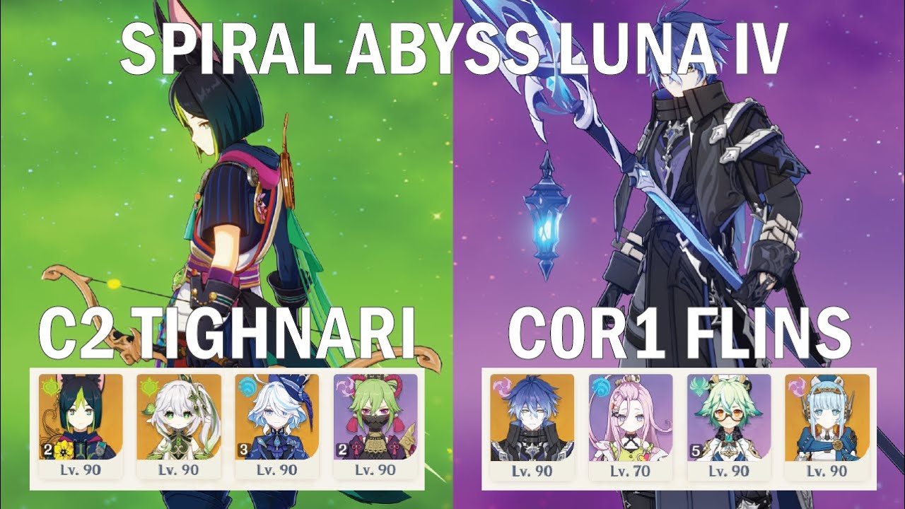 [Spiral Abyss Luna IV] C2 Tighnari, C0R1 Flins | Floor 12