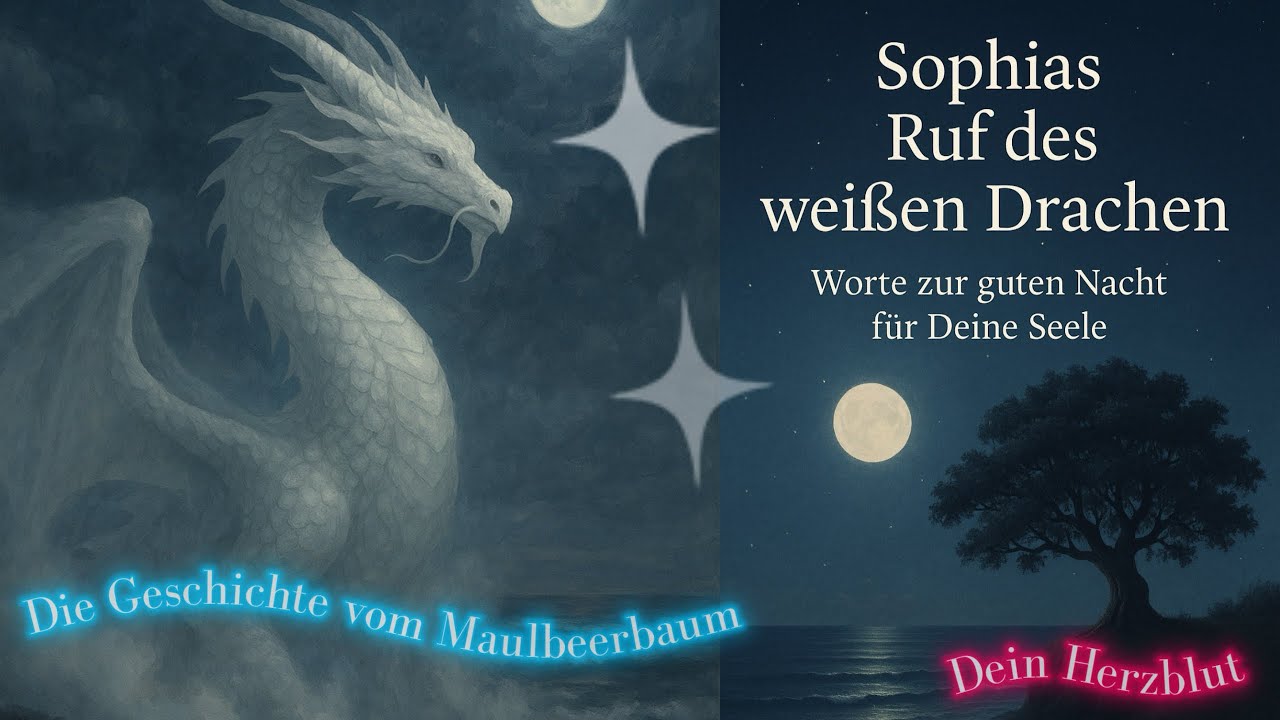 Sophias Ruf Worte zur guten Nacht „HerzBlut, der Maulbeerbaum und die 3 Wächter des Meeres“ 🌊🌳