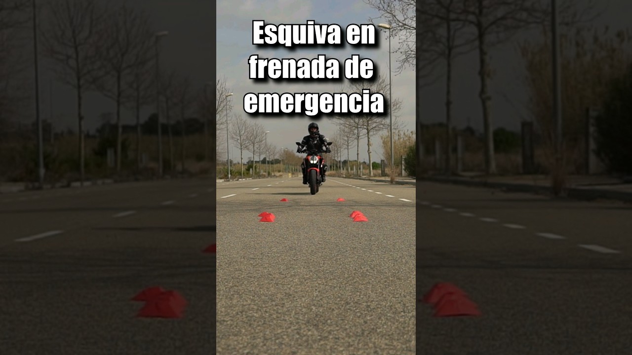 Esquiva en frenada de emergencia #moto