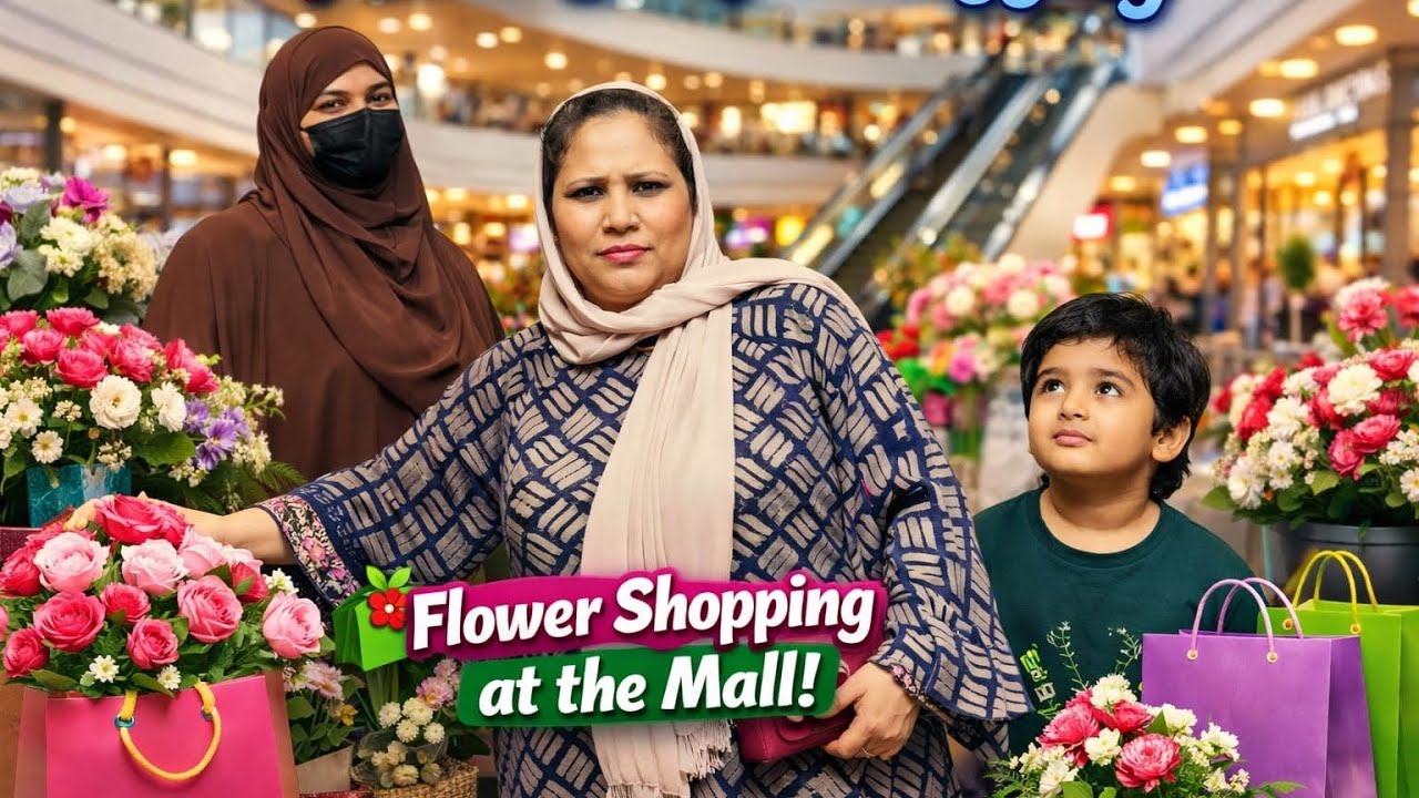 Aaj Hum Gaye Mall – Flower Shopping With Family 💐
