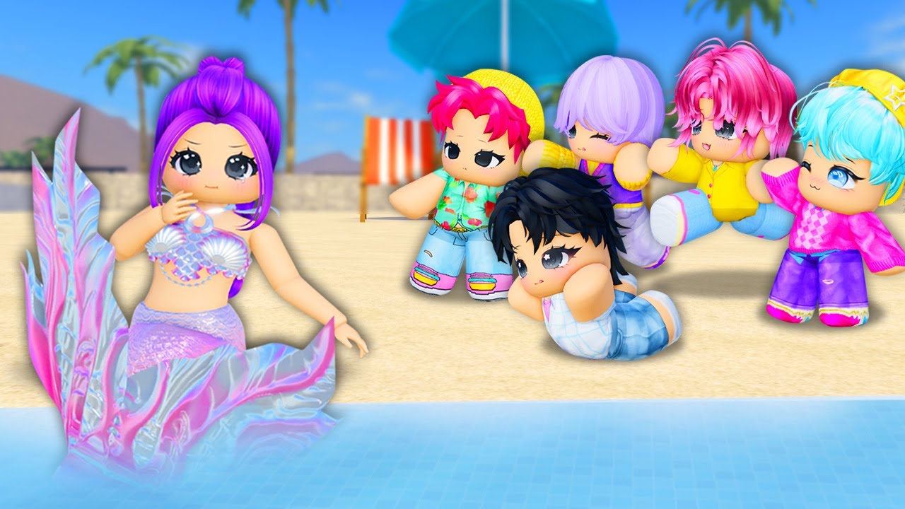 MERMAID BABY RUMI IS CHASED BY 5 PIRATE FAN BOYS in Roblox! (Kpop Demon Hunters)
