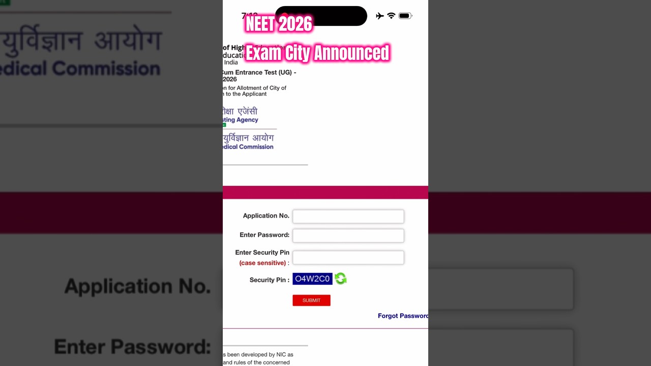 Check your NEET 2026 ReExam city now! #neet2026 #neet2026update #neet2026reexam