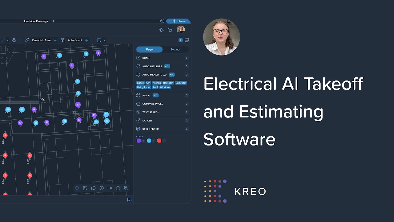 Electrical AI Takeoff and Estimating Software &mdash; Kreo Software