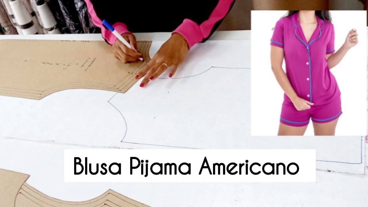 Como fazer BLUSA FEMININA PIJAMA AMERICANO detalhes com VIVOS