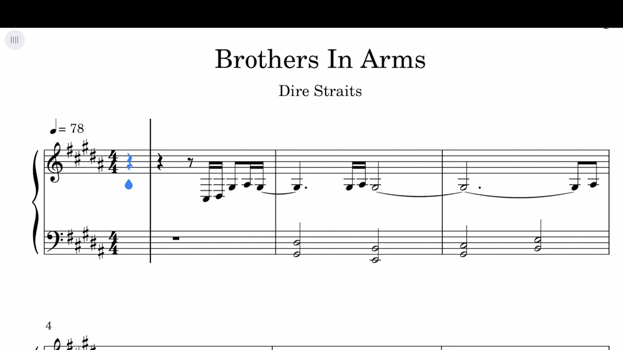 Dire Straits - Brothers In Arms Sheet Music