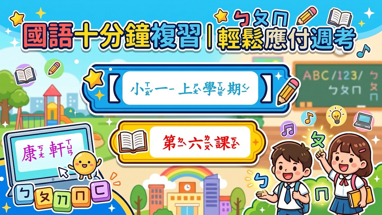 康軒小一國語上學期第六課 #課後複習 #十分鐘複習