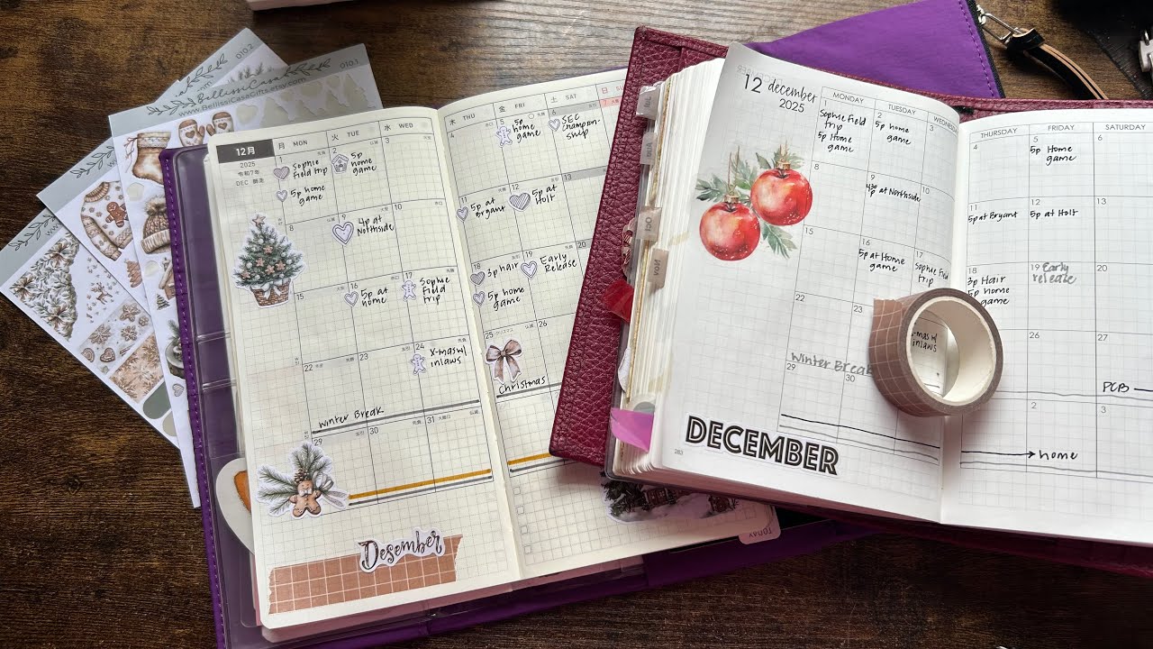 Планируйте декабрь вместе со мной | Планы на A6 от Just Scribble и Hobonichi Weeks | Talking Plan...