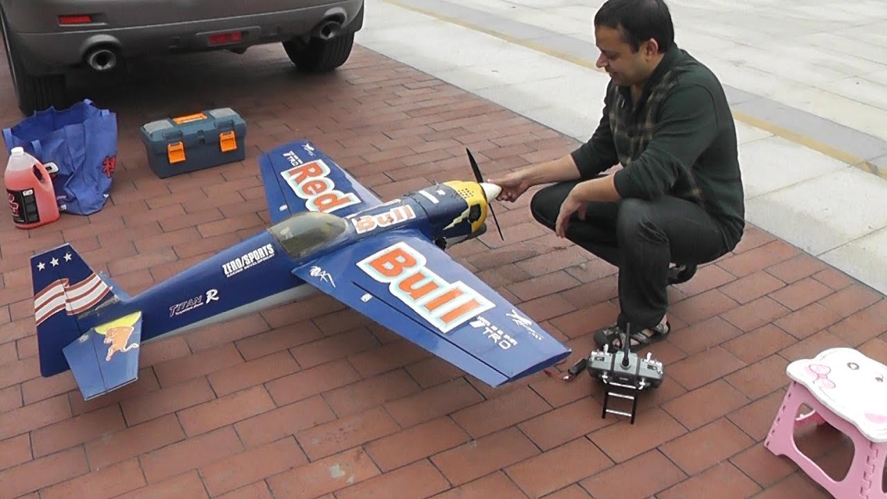 RC Nitro Plane My 6 year old Edge 540 Redbull Nitro Plane
