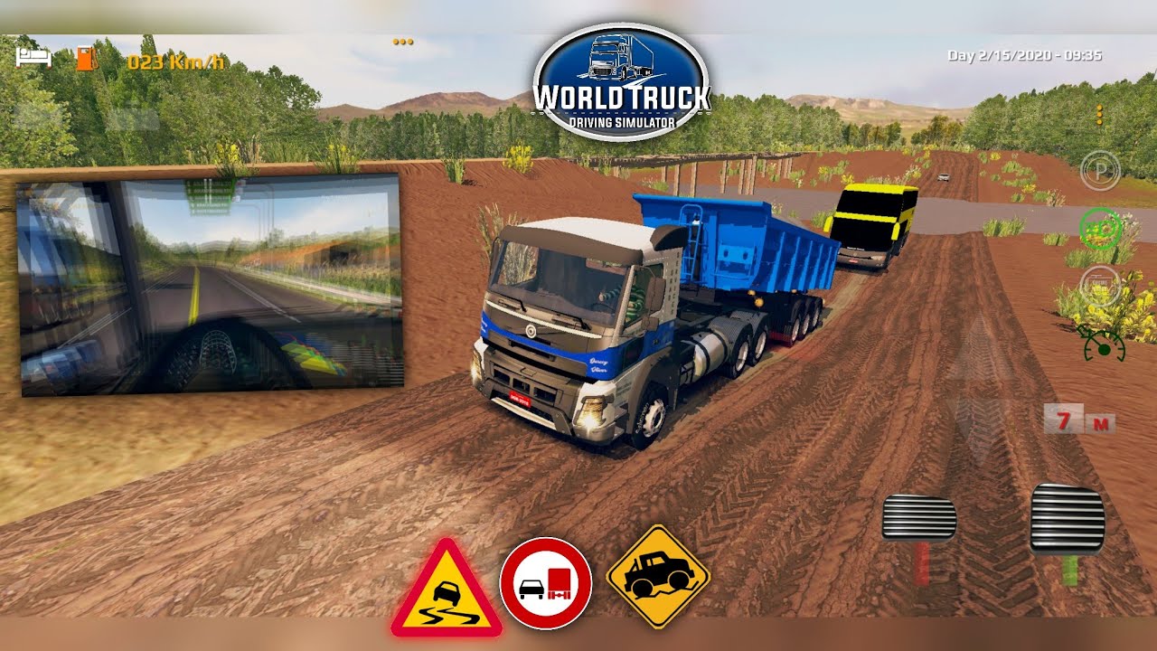 World Truck Driving Simulator Update! - Testing Head Movement & Suspension on Mud/Dirt Road GamePlay