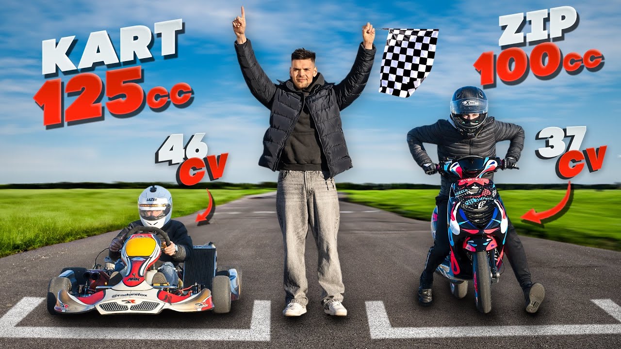 ZIP 2Fast 100cc VS KART KZ 125cc ( + KTM SX 125 cc ) 🔥 La SFIDA dei 2 Tempi