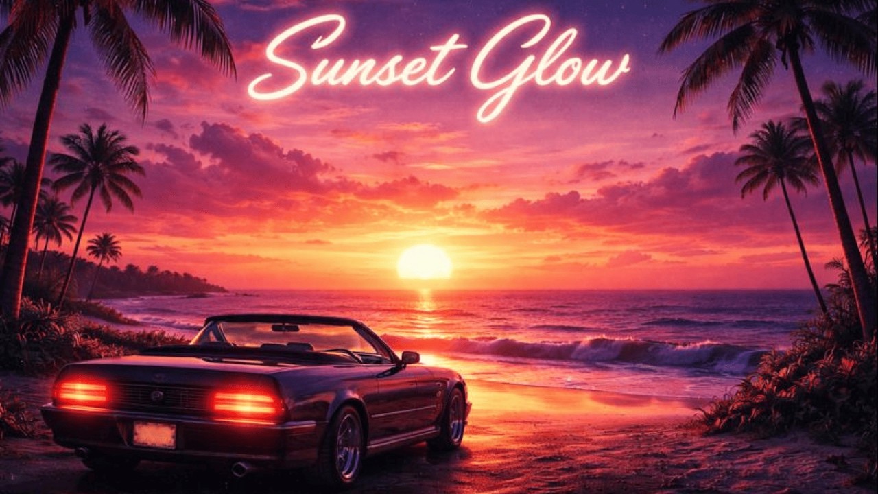 Retroverse – Sunset Glow | Synthwave Anthem | 80s Night Drive Romance