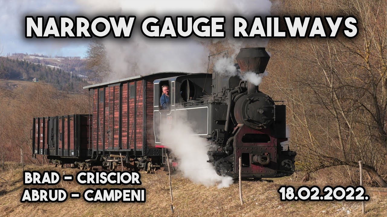 [4K] Narrow Gauge Railways: Brad - Crișcior & Abrud - Câmpeni, Romania [18.02.2022]