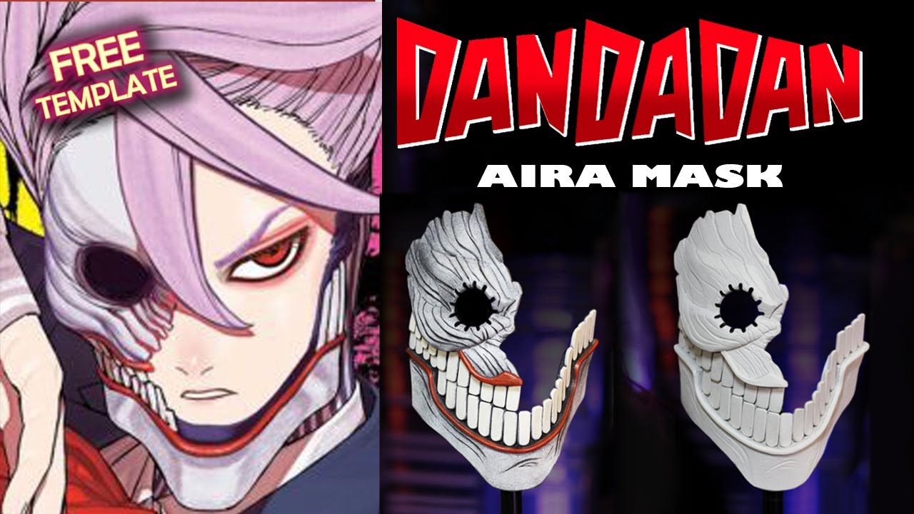 How to Make Aira's Mask from Dandadan - Free Template Foam or Cardboard - Acrobatic Silky Cosplay