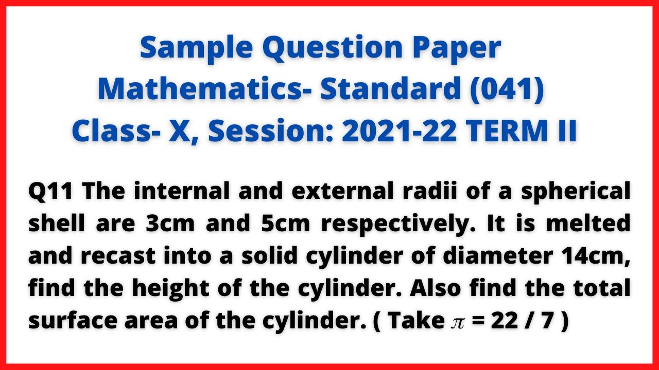 The internal and external radii of a spherical shell are 3cm and 5cm respectively.It is melted and