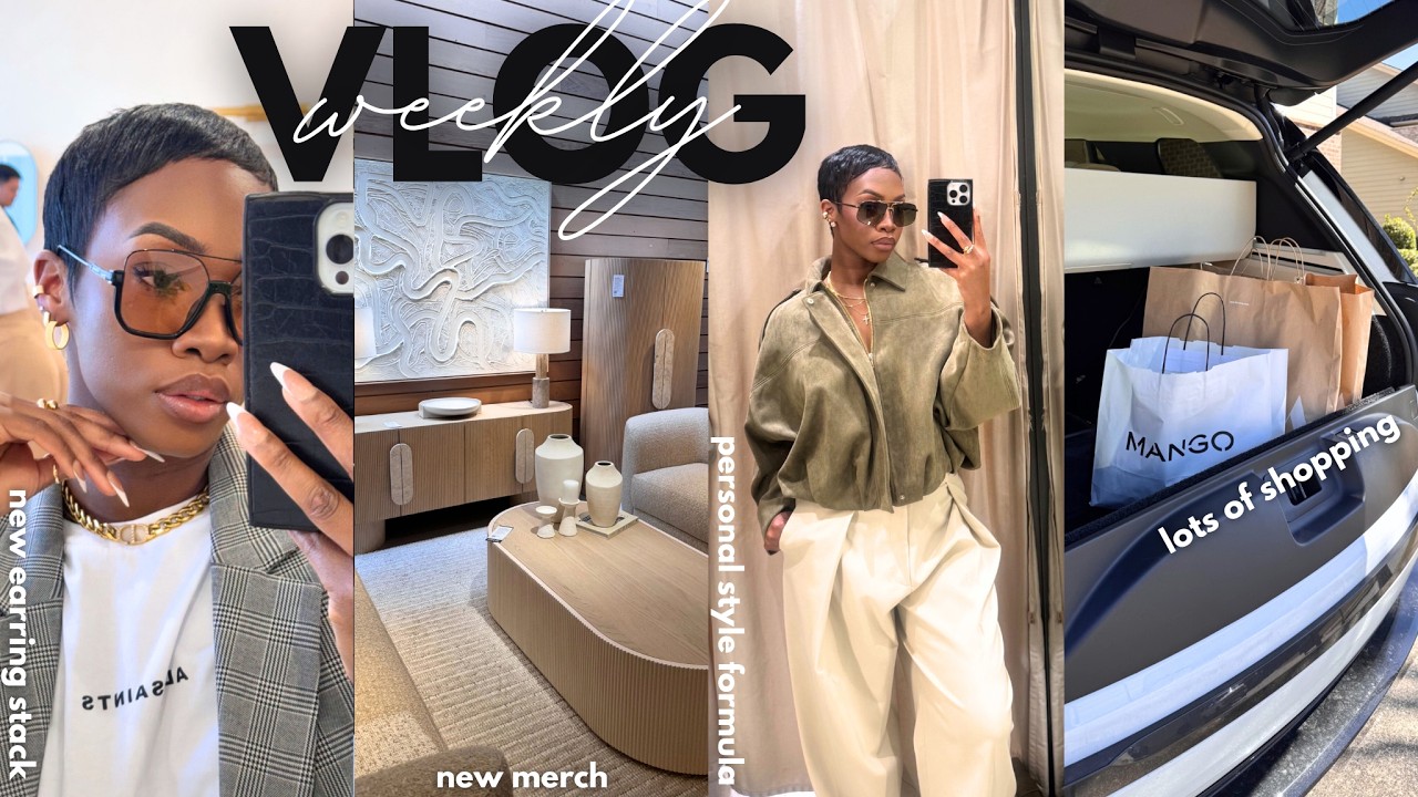 WEEKLY VLOG | Personal Style Formula, Merch is Live, Girls Night Out,  & Spring Wardrobe Haul