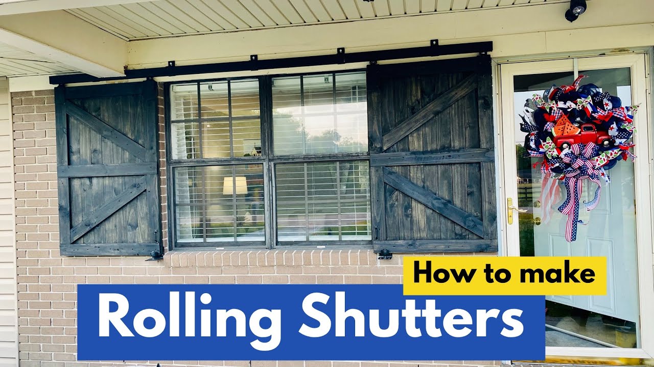 DIY Rolling Barn Door Shutters