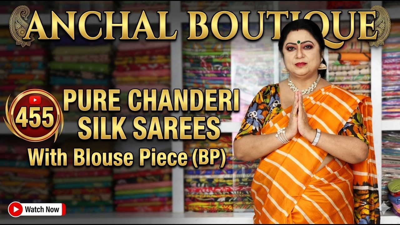 Pure Chanderi Silk Sarees with BP || Episode -455 || #shortsviralvideos